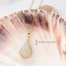 Handmade 18ct Opal & Diamond Pendant