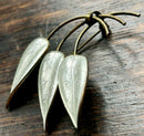 Modern Mid Century Norwegian Ivar T Holmsen Sterling Silver Snowdrop White Enamel Brooch