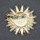 Sunflower brooch