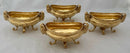 Four George III Silver Gilt Rams' Masks Salts. London 1783 William Pitts. 29.7 troy ounces.