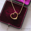 18ct Gold & Diamond Heart & Chain
