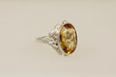 Vintage Silver Arts & Crafts Citrine Ring