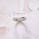 Platinum Curved Diamond Wedding Band