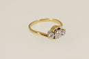 18ct Gold Diamond Trilogy Twist Ring