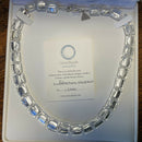 Silver foiled glass necklace by Carrie Elspeth