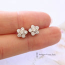 18ct White Gold Diamond Flower Earrings 0.60ct