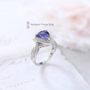 18ct White Gold Tanzanite & Diamond Ring