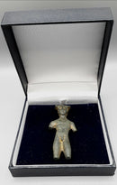 A Roman Bronze Votive Figure Of The God Mercury.