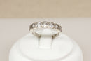 Pretty Pandora Sterling Silver CZ Half Eternity Ring