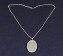 Large Vintage Sterling Silver Floral Locket & 20" Belcher Chain – Birmingham 1993