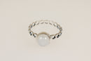Silver & Moonstone Solitaire Ring
