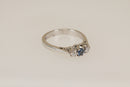 Classic 18ct White Gold Sapphire & Diamond Trilogy Ring – Birmingham Hallmarked
