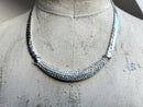 Vintage Christian Dior Silver Plated Rhinestone Necklace