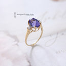 18ct Tanzanite & Diamond 3 Stone Ring