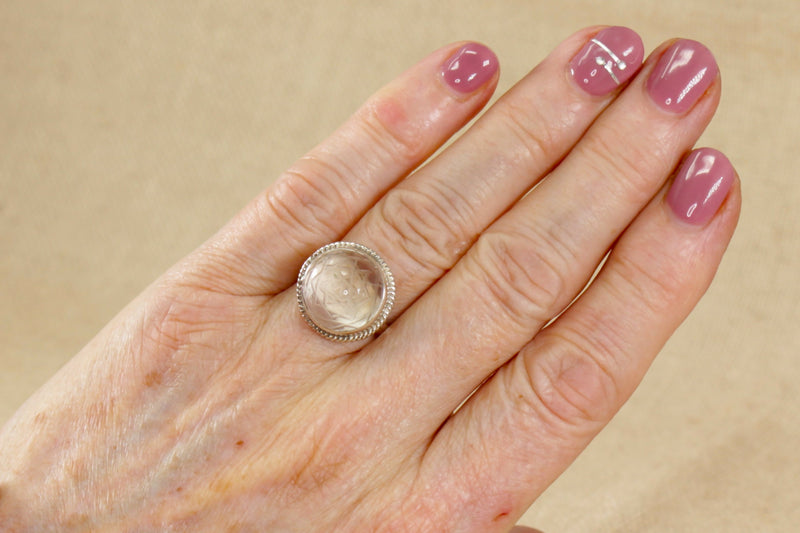Silver & Quartz Statement Ring