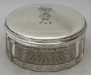William IV Silver and Cut Glass Circular Box. London 1834. 1.2 troy ounces.