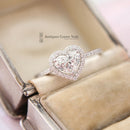 18ct White Gold Heart Cut Diamond 1.00ct Ring