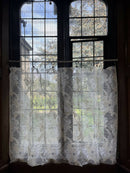 Beautiful Clematis Flower Lace Panelling off the roll sold per metre to finish in Bone 130cms wide