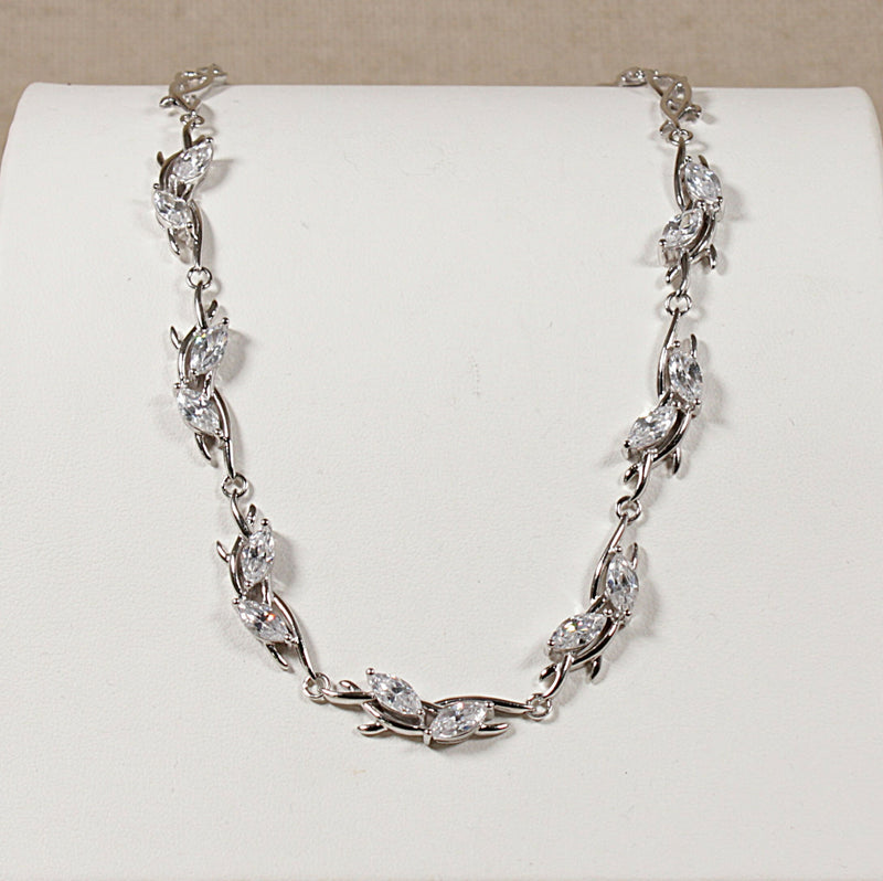 Silver and CZ Necklace