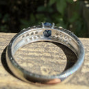 Platinum Sapphire and Diamond Pavé Ring, 1.14ct Oval Sapphire, Pt900