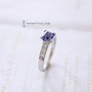 18ct White Gold Tanzanite & Diamond