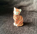 Royal Crown Derby Paperweight Cat Crown Derby ginger cat figurine with gold stopper