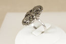 Art Deco Silver & Marcasite Statement Ring