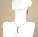 Kit Heath Silver & Peridot Pendant and Earring Set