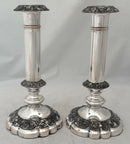 Pair of George IV Old Sheffield Plate Candlesticks. Roberts, Cadman & Co. Circa 1820.