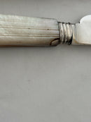George IV Silver and Carved Mother of Pearl Dessert Knives & Forks for Twelve. Sheffield 1824 - 29, Aaron Hadfield.