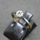 18ct gold and platinum c0.45ct diamond solitaire ring