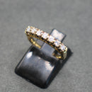 18ct gold seven stone half eternity diamond ring