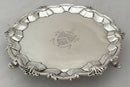 George II Silver Waiter, Provenance: Collection of Charlie & Shirley Watts. London 1753 William Justis. 9.9 troy ounces.