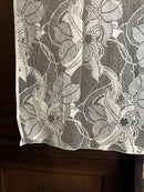 Beautiful Clematis Flower Lace Panelling off the roll sold per metre to finish in Bone 130cms wide