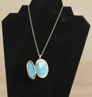 Large Vintage Sterling Silver Floral Locket & 20" Belcher Chain – Birmingham 1993