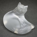 Marie-Claude Lalique happy cat sculpture/paperweight