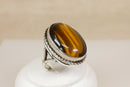 Impressive Silver Tiger’s Eye Statement Ring