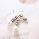 Handmade 18ct White Gold Cultured Pearl & Diamond 0.44ct Earrings