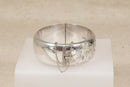 Stunning Vintage Sterling Silver Hinged Cuff Bangle – Rare Chester Hallmarks 1961