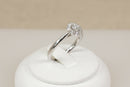 Stunning 18ct White Gold Diamond & CZ Daisy Cluster Ring – Certified Centre Diamond