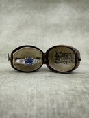 Vintage 925 Silver Lavender and White CZ Five Stone Ring