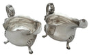 George III Pair of Old Sheffield Plate Crested Sauce Boats, circa 1780 - 1810.