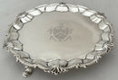 George II Silver Waiter, Provenance: Collection of Charlie & Shirley Watts. London 1753 William Justis. 9.9 troy ounces.