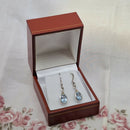 Silver & Blue Topaz Drop Earrings