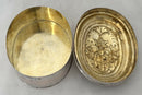 18th Century Continental, Parcel-Gilt, Silver Armorial Toilet Box. 9.8 troy ounces.