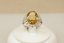 Vintage Silver Arts & Crafts Citrine Ring
