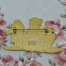 Skiing Penguins Brooch