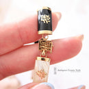 Vintage 9ct Gold Chinese Export Mother of Pearl & Onyx Panel Bracelet
