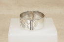 Stylish Classic Vintage Silver Hinged Bangle – Birmingham 1990