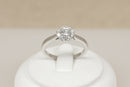 Stunning 18ct White Gold Diamond & CZ Daisy Cluster Ring – Certified Centre Diamond